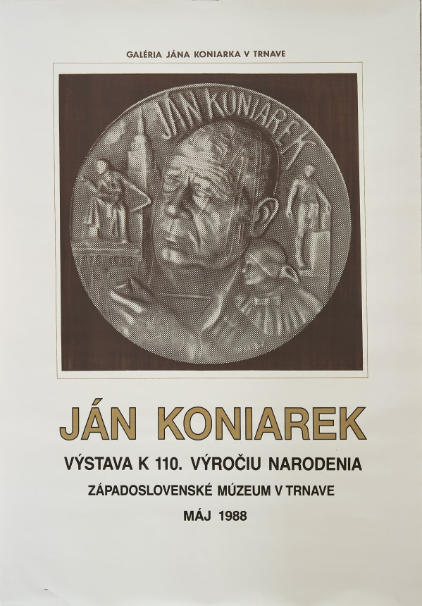 Plagát k výstave Ján Koniarek 110 výročie narodenia Západoslovenské múzeum Trnava 1988