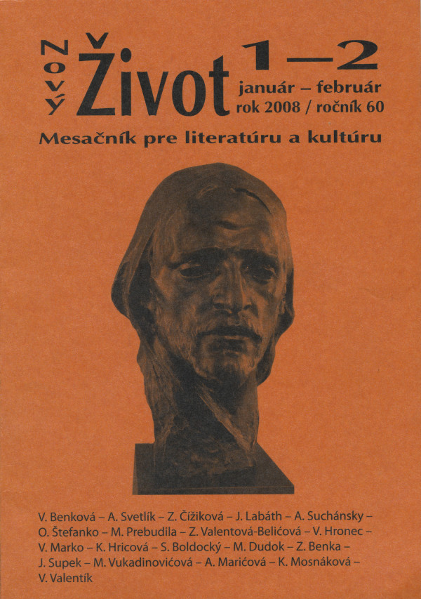 Obálka mesačníku nový život r 2008 roč 60