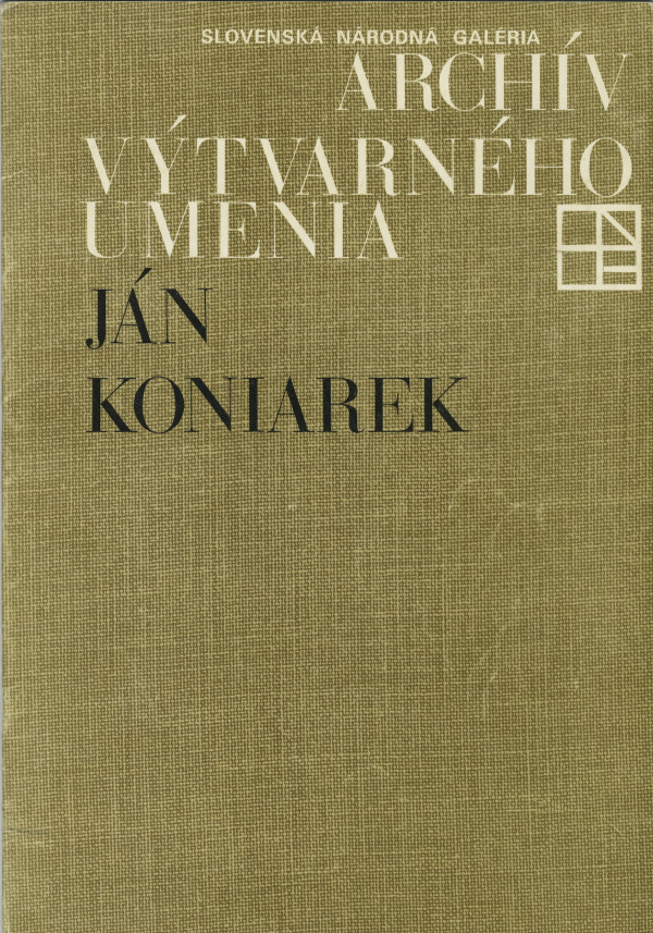 Archív výtvarného umenia - Ján Koniarek, Anna Glasová, 1979, Slovenská národná galéria