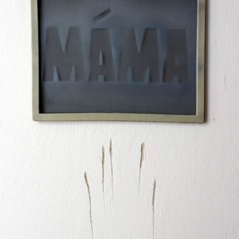 Máma, 2006, inštalácia, vryp